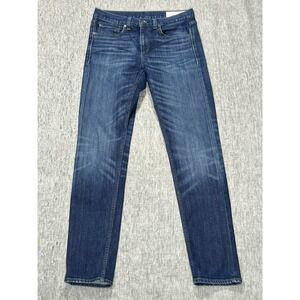 Rag & Bone Fit 2 Slim Jeans Mens 30 x 32 Carson Blue Denim Pants Designer